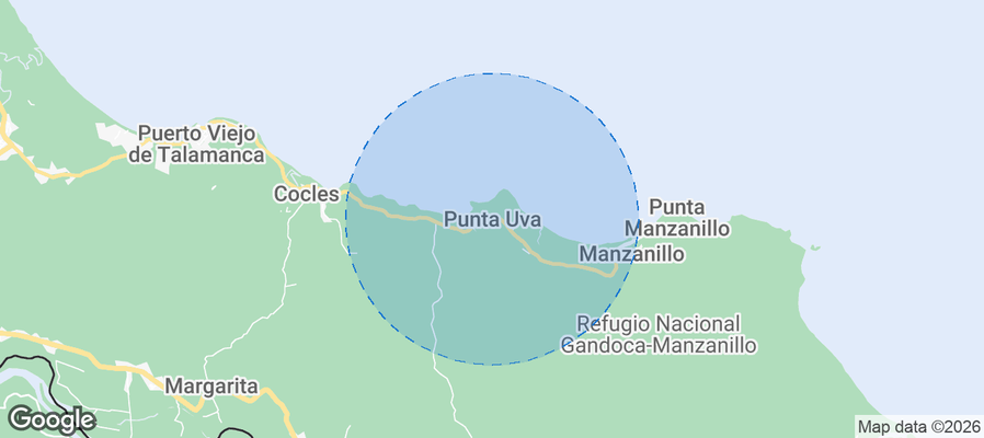 Punta Uva Airbnb map